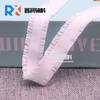 Cordón de Oreja de Color Encaje Elástico Doble Hoja de Loto Encaje Juguete DIY Falda de Gasa Ropa Sombrero Diadema Joyería Banda Elástica