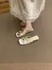 Sandalias de Tacón Bajo Grueso Estilo Hada Primer Encuentro para Mujer, Uso Exterior de Verano, Punta Abierta con Lazo, Modernas, Versátiles, Sensación de Alta Gama