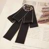 Atuendo de Negocios Corbata de Moño Camisa Azul Oscuro Cuello Camisa Flor Estilo Coreano Camisa de Viaje Accesorios Fabricante Suministro Suministro Transfronterizo Ts50