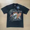Comercio Exterior Transfronterizo Hellstar Hellstar Marca de Tendencia Europea y Americana Talla Grande Holgada Sudadera Camiseta Casual de Manga Corta para Hombre y Mujer