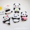 Accesorios de resina para hacer uno mismo, lindos pandas, crema, pegamento, horquillas, agujeros, zapatos, refrigerador, pegatinas, caja de almacenamiento, parche hecho a mano
