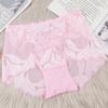 Ropa Interior Fuente Nueva Estilo para Mujer Transparente Sexy de Encaje de Mujer Cintura Media Hueca Transpirable Cómoda Elevación de Cadera Triángulo Dropshipping