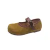Zapatos Retro Mary Jane para Niñas, Nuevos Zapatos Planos de Otoño, Zapatos de Princesa con Suela Suave de Ante Estampado de Leopardo para Niños de 6 a 12 Años
