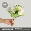 Novia en Boda Sostiene Flores Falsas, Ramo de Rosas de Té Simuladas, Venta al por Mayor Muebles para Sala de Estar del Hogar, Flores de Seda Simuladas, 6 Peonías