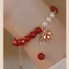 Pulsera de Cristal con Cuentas de Mariposa, Pulsera de Diseño de Alta Gama Ins, Regalo para Novia, Nueva Pulsera de Mejor Amiga de Aspecto Caro