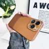 Funda de Teléfono con Patrón de Cuero Napa de Comercio Exterior Adecuada para Apple 15promax de Alta Calidad 14 Gafas de Cristal 13 Moderno 11