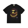 Camiseta estilosa japonesa da marca Ape Kikai Maneki Neko de manga curta para homens e mulheres, adolescentes, moda de rua e campus, camiseta juvenil de manga curta