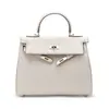 Bolso Estilo Nuevo Cuero Genuino Alta Calidad Bolso Kelly Primera Capa Piel de Vaca Gama Alta Gran Capacidad Portátil Bolso de Hombro Cruzado