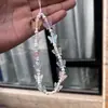 Llavero de plástico con perlas, con mariposas dulces de colores transparentes personalizados, temática de bosque estilo coreano, cadena de teléfono moderna anti-pérdida
