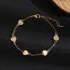 Yingyi Joyería DIY Pulsera de Nácar Trébol de Cuatro Hojas Mariposa Calabaza Corazón Pulsera Base de Material Hecha a Mano