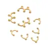 Accesorios para Aretes DIY de Arco Chapado en Oro Acero Inoxidable Conector de Puente Doble Arco Simple Conector de Pulsera Collar