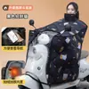 Cubierta Impermeable a Prueba de Viento para Vehículos Eléctricos Invierno Más Terciopelo Engrosado Actualización Manto de Cobertura Total Motocicleta de Batería Parabrisas a Prueba de Viento Impermeable