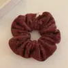 Scrunchie de Lã Texturizada Outono e Inverno, Novo Estilo Coreano Versátil Elegante Elástico para Rabo de Cavalo Corda para Coque Acessório de Cabelo