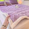 Manta de terciopelo de leche para otoño e invierno, colchón, cojín, colchón grueso y cálido, ropa de cama, dormitorio, estudiante individual