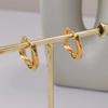 S925 Hebilla de Tremella Simple Elegante Estilo Frío Pendientes Triangulares con Líneas Torcidas para Mujer Geométricos Trapecio
