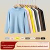Blusa de gola alta quente de veludo para usar por baixo, cor sólida por dentro, com estampa em estoque, atacado transfronteiriço, entrega em peça única