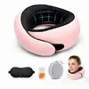 Almohada Popular con Espuma Viscoelástica en Forma de U Transfronteriza, Almohada de Viaje para el Cuello, Portátil y Plegable, Adecuada para Siestas en Avión y Soporte Cervical