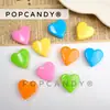 Cuentas de Acrílico de Agujero Grande en Forma de Corazón de Colores Sólidos Sueltas para Colgantes Hechos a Mano DIY, Pulseras, Cadenas para Teléfono, Materiales para Cuentas