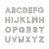 Aleación 26 Accesorios de Letras Inglesas Colgante con Letras Incrustadas de Diamantes, Pulsera de Letras Plateadas, Ropa DIY, Amazon Transfronterizo