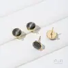 Aretes de Ojo de Gato Facetado Brillante Chapados en Oro de 14K que Conservan el Color con Malaquita y Anillo Colgante Materiales para Accesorios de Aretes Hechos a Mano DIY