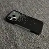 Adecuado para funda de teléfono magnética con patrón de fibra de carbono para iPhone 18 Pro Max, funda protectora de Kevlar de media cubierta 17 para Apple 16