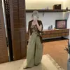 Pantalones Casuales de Pierna Ancha con Cintura Alta y Cordón para Mujer, Diseño Holgado y Sencillo, Pantalones de Trabajo, Nuevo Estilo Otoño 2026