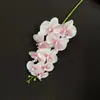 9 Cabezas de Flores Artificiales Phalaenopsis 3D para Arreglo de Escena, Decoración de Hotel para Bodas, Arte Floral, Decoración del Hogar Flores Artificiales
