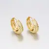Pendientes de Cruz Europeos y Americanos Xuping Aleación de Cobre Geométrico Lisos Huecos Diseño Círculo Pendientes Fábrica de Origen Hechos a Medida para Mujeres