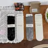 Meias de Renda para Mulheres, Estilo Ballet Primavera e Verão, Malha Vazada, Meias Empilhadas, Meias Lolita de Cano Médio