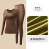 Roupa Íntima Térmica Embelezadora de Pele para Outono e Inverno Conjunto Fino Feminino Camiseta Base Camada Base Roupas