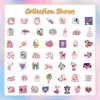 50 piezas de pegatinas transfronterizas de corazón de hada rosa y estilo girly para funda de teléfono, computadora y decoración de cuaderno DIY, PVC al por mayor