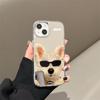Funda Divertida para Teléfono con Gafas de Sol de Cachorro para iPhone 17 Pro Max, iPhone 14, Apple 13/12, Divertida, de Nicho, 16, 15