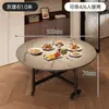 Mesa de Comedor Plegable Mesa de Comedor Estilo Vintage Mesa de Comedor Doméstica para 10-12 Personas Mesa de Comedor Redonda 2026 Nueva Mesa Redonda Grande