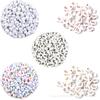 100/Paquete 4*7mm juego blanco cuentas acrílicas alfabeto DIY aretes hechos a mano Joyería collar accesorios de joyería