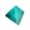 Juego de Siete Dados Poliedros Sintéticos Luminosos Color Azul Cielo con Números Grabados para Juegos de Rol TRPG