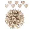 100 Peças de Coração de Madeira Paulownia em Branco para DIY Decorações de Coração de Madeira para Aniversário, Casamento, Presentes de Natal