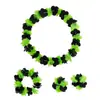 Corona de Hawái de cuatro piezas color sólido bicolor tricolor día del niño adulto ordinario accesorios para actuación en escenario