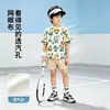 Ropa Infantil de Moda Conjunto de Verano para Niños 2026 Conjunto de Dos Piezas de Manga Corta para Niños Traje Deportivo Delgado de Secado Rápido para Niños