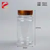 Botella Plástica Transparente Seleccionada Cuidadosamente con Forma de Bambú de 120cc Producto para la Salud de Mascotas Frasco para Empaque de Aceite de Pescado de 200ml Botella para Tabletas de 150g