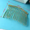 Coroa de noiva pente de cabelo de 20 dentes aço espesso de alta qualidade pente de arame acessório de cabeça atacado venda quente acessórios de cabelo acessórios diy
