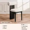 Silla de Comedor de Madera Maciza Estilo Medieval, Mesa y Sillas de Comedor para el Hogar para Combinar Silla Hipopótamo, Silla con Respaldo de Sirena, Taburete de Maquillaje Retro de Ratán