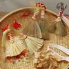 Colgante de linterna de bambú de Año Nuevo, portátil, antiguo, regalo festivo, bricolaje, decoración festiva hecha a mano, ambiente festivo del Año de la Serpiente