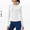 Yi ang Nueva camiseta deportiva de manga larga para mujer, cuello redondo, color liso, transpirable, otoño e invierno, secado rápido, fabricantes de ropa al por mayor