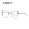 Gafas de Moda Anti-luz Azul con Marco Óptico Mariposa 3125 Pegamento Dorado Transfronterizo Marco Óptico Mariposa Personalizado Espejo Plano de Computadora de Lujo Ligero para Mujer