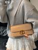 Bolso para Mujer 2025 Nuevo de Moda Transfronterizo Bolso Cuadrado Pequeño de Hombro Único con Cerradura de Metal Exquisita de Alta Gama y Correa Cruzada