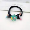 Fio de cabelo com laço colorido para crianças, elástico de cabelo para menina, elástico de cabelo de flor, Coreia do Sul, elástico de cabelo fofo para bebê, rabo de cavalo