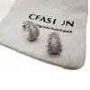 Pendientes de Flor de Zirconio Súper Brillantes Microincrustados con Forma de C para Mujer, Pendientes Casuales, de Moda, Exquisitos y Versátiles, Pendientes de Nicho de Gama Alta