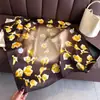 Bufanda Nueva de Seda Estampada, Chal de Alta Gama, Protección Solar para el Cuello, Bufanda Cuadrada Pequeña Versátil para Viajes Diarios, Pañuelo para la Cabeza, Bufanda para Mujer