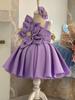 Vestido de Natal Infantil Vestido de Princesa Florido Infantil para Crianças Vestido Pomposo de Menina Fantasia de Show
