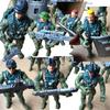 9 cm Paquete de 8 Juguetes Modelo Militares Simulados Soldados Simulados de la Segunda Guerra Mundial, Adornos de Muñeco de Escena de Comando
